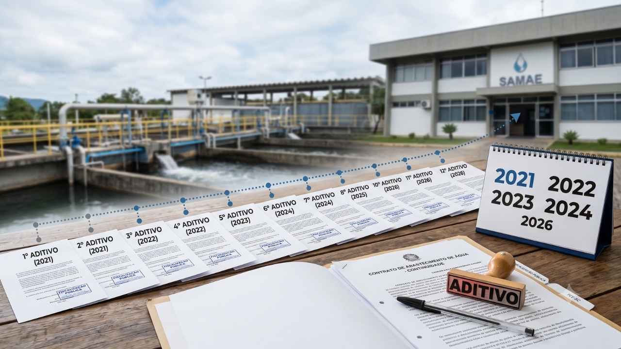 Contrariando TCE, contrato da água recebeu 12 aditivos e atravessou três administrações em Porto Belo